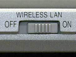 CF-W4G、T4Gシリーズの「Wireless LAN」スイッチ